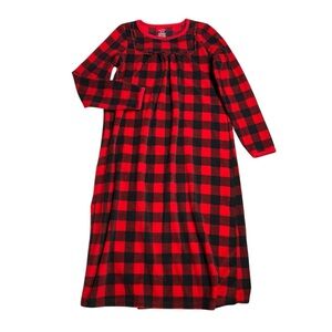 Carter's Red and Black Checkered fleece Nightgown